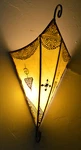 Moroccan Wall Sconce Light Fixture Decorative Henna Goat Skin Handmade Yellow. Fixed Price $44.99.
