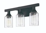 Flat Black Three Light Vanity From The Chicago Collection. Fixed Price $174.15.