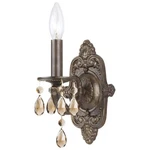 Crystorama Paris Market Lt Golden Teak Crystal Bronze Sconce 5021-VB-GT-MWP. Fixed Price $149.99.