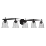 Craftmade Drake Light Vanity, Flat Black - 19642FB5. Fixed Price $193.32.