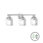 Dainolite Vallora Light Bath/vanity, Polished Chrome/clear VLA-213W-PC-CLR. Fixed Price $226.00.