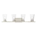 Livex Cityview Light Large Vanity Sconce, Brushed Nickel/clear 17624-91. Fixed Price $249.96.