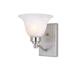 Westinghouse Brushed Nickel 1-LIGHT Wall Sconce Fixture Frosted White Glass. Fixed Price $36.72.