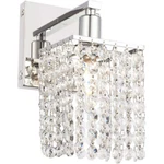 Wall Sconce Bathroom Bedroom Or Dining Chrome And Crystal Light Fixture. Fixed Price $104.55.