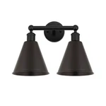 Innovations Ballston Cone 2LT 17" Bath Light, Black/black 616-2W-BK-MBC-8-BK. Fixed Price $272.80.