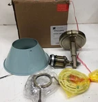 Golden Lighting Orwell 1-LIGHT Aged Brass Wall Sconce Seafoam Shade. Fixed Price $41.99.
