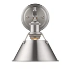Orwell Pw 1-LIGHT Pewter Bath With Shade By Golden Lighting. Fixed Price $84.40.