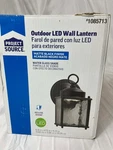 Project Source Outdoor Led Wall Lantern - Matte Black Model #1085713 Nib. Fixed Price $14.99.