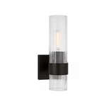 New Visual Comfort CV1021AI Geneva 13" Bath Sconce Ribbed Glass - Black/ Iron. Fixed Price $75.00.
