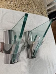 Post Modern Artemide Italian Wall Sconces One Pair. Fixed Price $1050.00.