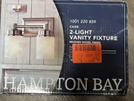 Hampton Bay 1001 220 859 Cade 2-LIGHT Vanity Fixture Brushed Nickel -Z5. Fixed Price $31.24.