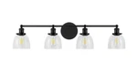 Home Decorators Collection Evelyn 37" 4-LIGHT Matte Black Bathroom Vanity. Fixed Price $99.99.