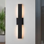 Cattleya 22-IN Matte Black Hardwired Integrated Led Outdoor Wall Light. Fixed Price $32.00.