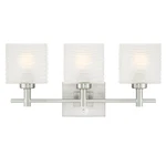 Westinghouse Alexander 3LT Wall Light, Nickel/rippled White Glazed - 6304000. Fixed Price $149.99.