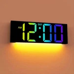 Jall 12'' Large Digital Wall Clock, Big Led Number Dispaly, Rgb Colors, Dst, .... Fixed Price $29.00.