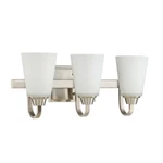 Craftmade Grace Lt Vanity Light, Brushed Nickel W/white Frosted 41903-BNK. Fixed Price $114.99.