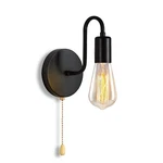 Dtiedy Pull Chain Wall Fixture 1-LIGHT Sconce Pcs, Black. Fixed Price $25.15.