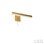 Dainolite Leonardo Picture Light, Aged Brass/frosted PIC222-16LED-AGB. Fixed Price $264.00.