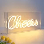 Hositark Neon Sign, Usb Led Desk Lightbox Cheers, Warm White-cheers. Fixed Price $31.70.
