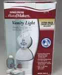 Bathroom Vanity Sconce White Light Fixture Globe Chrome Brass Mount 7"X8"X9" Nib. Fixed Price $32.29.