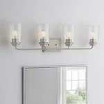 Hampton Bay Evangeline 32.375 In. 4-LIGHT Brushed Nickel Farmhouse Vanity. Fixed Price $47.45.