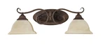 Murray Feiss VS11102-PBR 24" W 2-LIGHT Bathroom Vanity In Peruvian Bronze. Fixed Price $100.00.