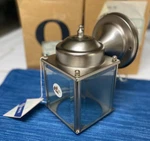Quorum 700-65 Outdoor Wall Light Sconce Satin Nickel Finish Solid Brass 8B. Fixed Price $37.95.