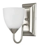 Sunset Lighting 100 Watt Bathroom Wall Sconce Milk Glass Shade LED81. Fixed Price $19.99.
