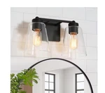 Uolfin Farmhouse Bell Bathroom Vanity 2-LIGHT Industrial Cone Black. Fixed Price $95.00.