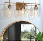 Uolfinmodern Circle Bathroom Vanity 3-LIGHT Brass Gold Round Wall. Fixed Price $79.99.