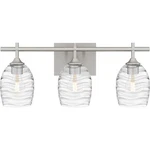 Brushed Nickel Three Light Bath From The Lucy Collection. Fixed Price $259.99.