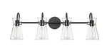 Matte Black Four Light Vanity From The Camellia Collection. Fixed Price $199.90.