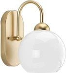 Progress Lighting Carisa 1-LIGHT Vintage Gold Opal Glass Bath Vanity. Fixed Price $39.95.