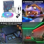 Utilitech 24FT Plug-in Music Sync Led Indoor Outdoor Strip Light 1500 Lumens New. Fixed Price $45.50.