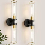 Upgraded Bathroom Sconces,black And Gold Wall Set Of Two,modern .... Fixed Price $35.00.
