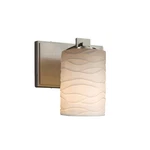 Justice Limoges Wall Sconce In Brushed Nickel POR-8441-10-WAVE-NCKL-LED1-700. Fixed Price $158.40.