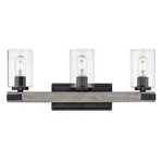 Golden Lighting 7808-BA3 Blk-clr Lowell Bath Fixture, Matte Black. Fixed Price $219.99.