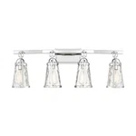 Savoy House Albany 4-LIGHT Bathroom Vanity Light, Polished Chrome 8-560-4-11. Fixed Price $350.00.