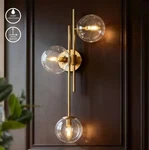 Lnc 30 In. 3-LIGHT Painted Gold Modern Bathroom Vanity. Fixed Price $69.99.