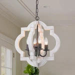 16" Oak Farmhouse Chandeliers For Dining Room Light Fixture Orb Distressed Wh.... Fixed Price $220.42.