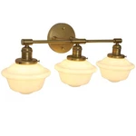 Pathson Milk White Glass Bathroom Wall Sconce Lights, 3-LIGHT Hardwired .... Fixed Price $224.22.