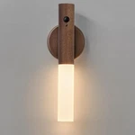 Montford Battery Operated Wall Sconces, Black Walnut Wood SENSOR-1PCS. Fixed Price $24.64.