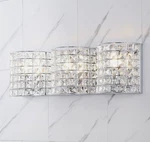 Jonathan Clara Deco 24" 3-LIGHT Chrome Metal Crystal Glam Led Vanity. Fixed Price $74.90.