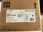 Home Decorators HB2623-SD-35 Evelyn 6" Brushed Nickel Wall Sconce With Seeded Gl. Fixed Price $27.72.