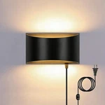 Lightess Wall Lamp Plug In 12W Modern Led Lights Black-warm White. Fixed Price $38.12.