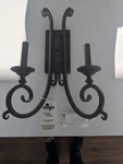 Kalco Wrought Iron 2-LIGHT Wall Sconce. Fixed Price $125.00.