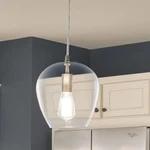 Allen+roth Brushed Nickel French Country/cottage Clear Glass Pendant. Fixed Price $15.00.