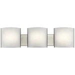 Kichler 10799NILED 30" 3-LIGHT White Acrylic Bath Vanity In Brushed Nickel. Fixed Price $514.97.
