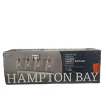 Hampton Bay Wakefield 4-LIGHT Vanity Fixture Chrome Finish Clear Glass. Fixed Price $36.99.