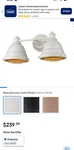 Golden Lighting Bartlett Vanity 16.5 2-LIGHT French White 7312-BA2. Fixed Price $79.00.